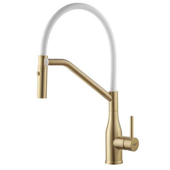 Змішувач для кухні Koer KI-70026-12 з білим силіконовим виливом (KR5212) Київ