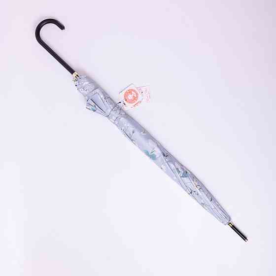 Класична парасолька-тростина напівавтомат з поліестеру 7 спиць діаметр 99 см Блакитна HP-23-7BL Коломыя