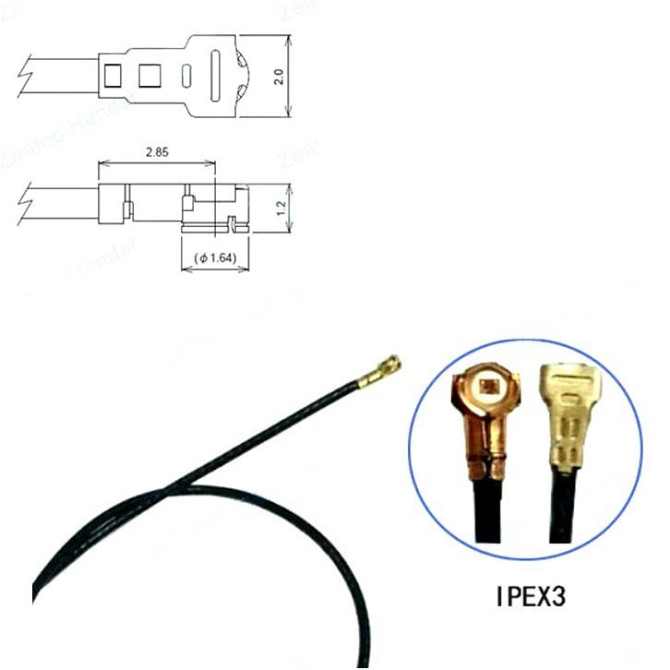 Кабель-перехідник RF CAB-RF-END-IPX/IPEX3/U.FL RG113-015 Полтава - фото 1