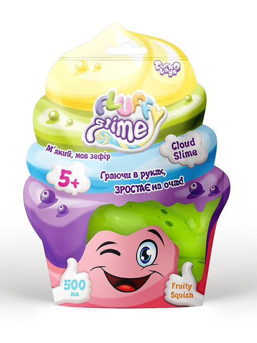 В'язка маса "Fluffy Slime" пакет 500 г укр (12), шт Київ - фото 1
