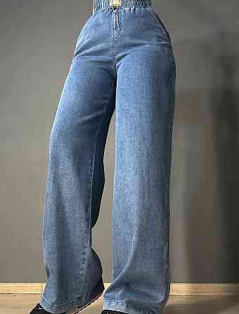 Джинсы женские Yingguoxiang 36-2 палаццо тенсель тонкие на резинке синие, синий, 26, 26, 69 см, 96 см Киев