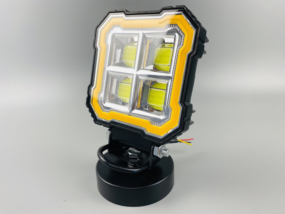 Фара LED квадратна, 32W біле та жовте світло, 112 мм х 128 мм х 37 мм (ширина). 9-60V. Мукачево - фото 4