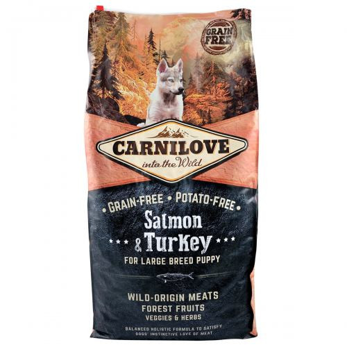 Корм сухий Carnilove Puppy Large Breed Salmon and Turkey для цуценят великих порід з лососем та індичкою 12 кг Київ - фото 3