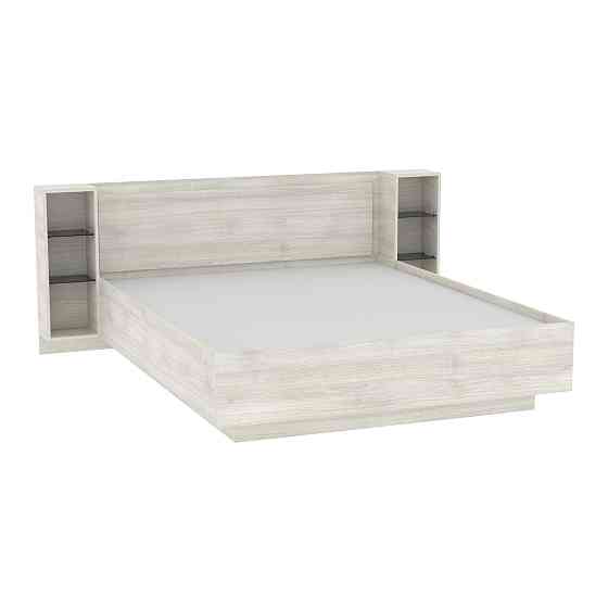 Кровать Кристалл №1 двуспальная, Дуб Шамоні Світлий, 2035х1976х850 Львов