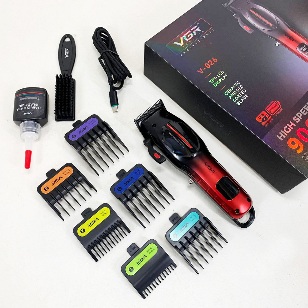 Машинка для стрижки волосся з акумулятором VGR V-026, Набір для стрижки волосся на акумуляторі IK-43 Львів - фото 17
