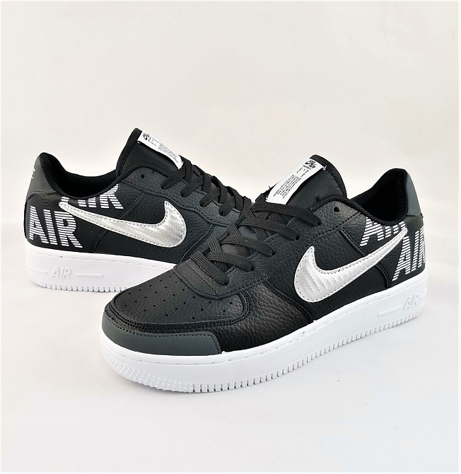 Кросівки Nike Чорні Чоловічі Найк Шкіряні Форси (розміри: 44,45) Відео Огляд Дніпро - фото 5