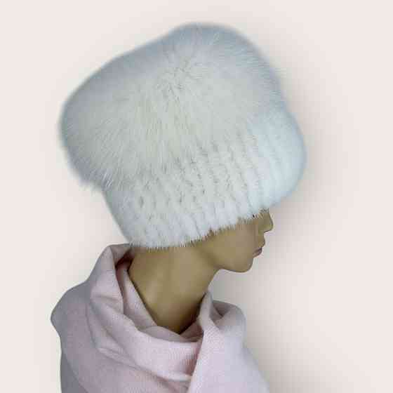 Норкова жіноча шапка кубанка Каміла Білий Харків