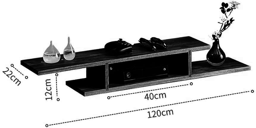 Полиця для роутера "Ілістер 120" венге Миколаїв - фото 1