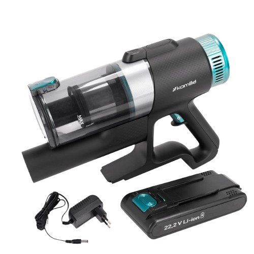 Пилосос бездротовий 135W вертикальний 2в1 чорний/зелений 6901 KAMILLE Житомир - изображение 3