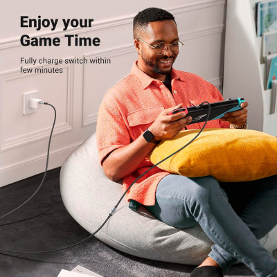 Дата кабель USB-C M/F 0.5m 5A USB 3.1 Gen2 10Gbps black Ugreen (80810) Вінниця - фото 3