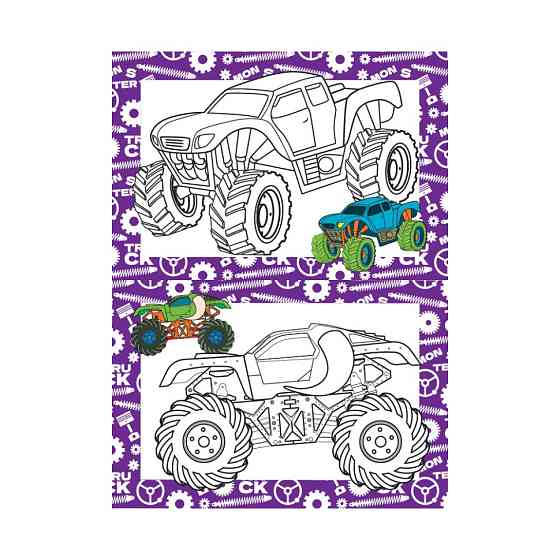 Книжка розмальовка "Круті джипи" РМ-48-54 с цветными подсказками Вінниця