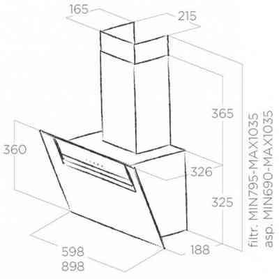 Витяжка кухонна Elica SHEEN-S BL/A/60 Вінниця
