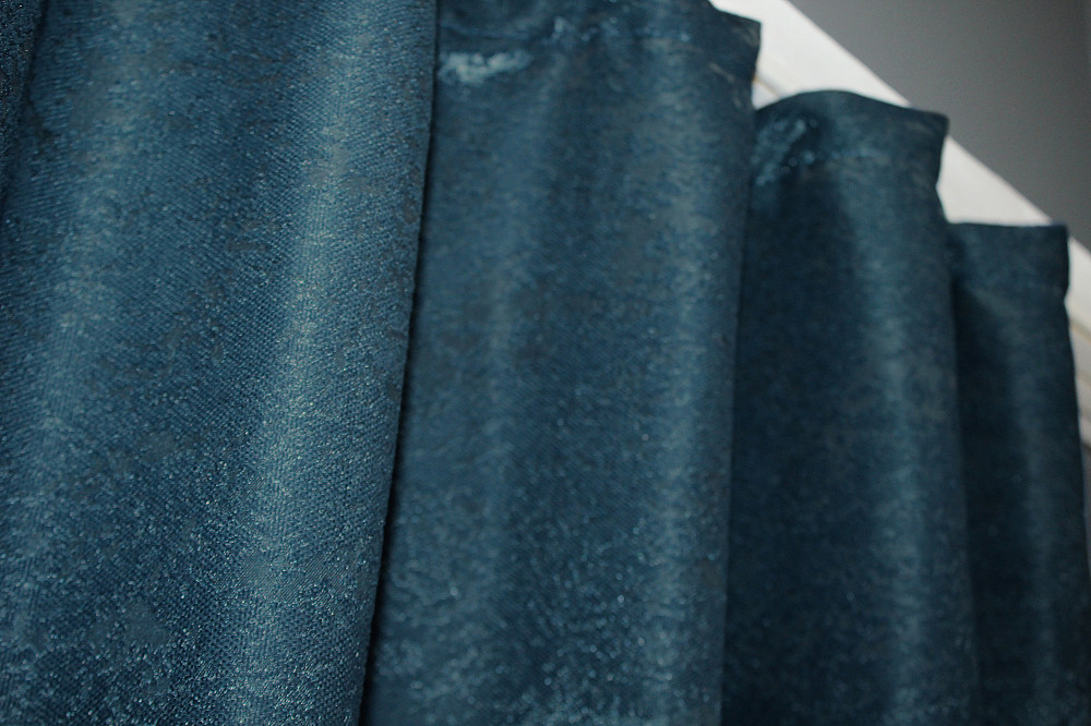 Комплект коротких штор VR-Textil Лен мрамор Pavliani № 1365ш 130х170 см 2 шт Синий (35-0061) Киев - изображение 5