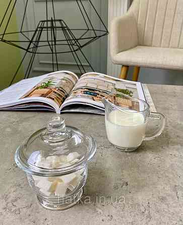Набір цукорниця 200 мл + духовка 180 мл скляний "Home collection" для дому та ресторану Київ