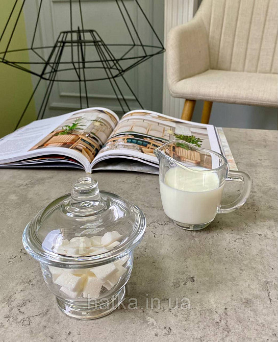 Набір цукорниця 200 мл + духовка 180 мл скляний "Home collection" для дому та ресторану Київ - фото 2
