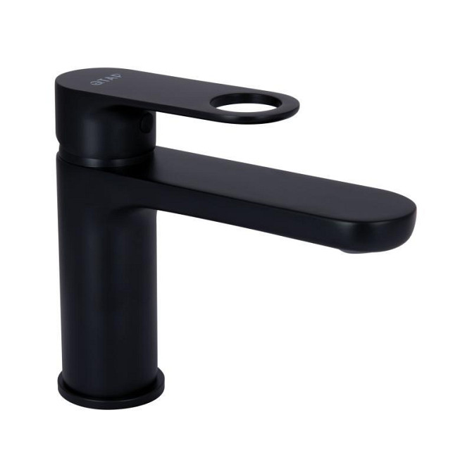 Змішувач для раковини Qtap Jay QTJAY270BLM45545 (k35), одноважільний, низький, Black Matt Харків - фото 1