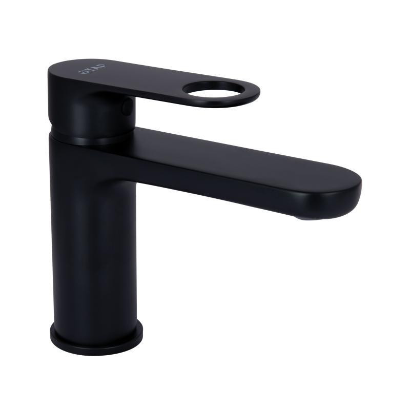 Смеситель для раковины Qtap Jay QTJAY270BLM45545 (k35), однорычажный, низкий, Black Matt Харьков - изображение 1