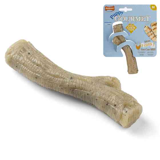 Nylabone Gourmet Puppy Stick Chicken НІЛАБОН ГУРМЕ ПАППІ ГІЛКА жувальна іграшка для цуценят, смак курки Київ