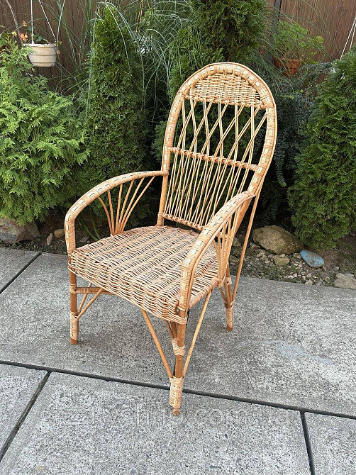Стульчик плетеный из лозы с высокой спинкой Киев - изображение 5