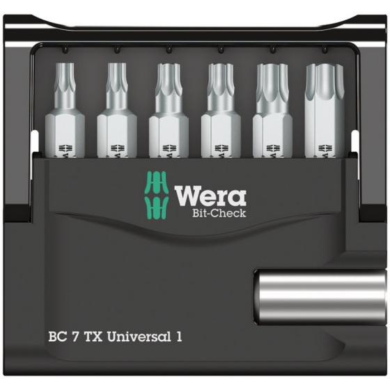 Набір біт TORX 7шт. Wera Bit-Check 7 TX Universal 05056294001 Одеса