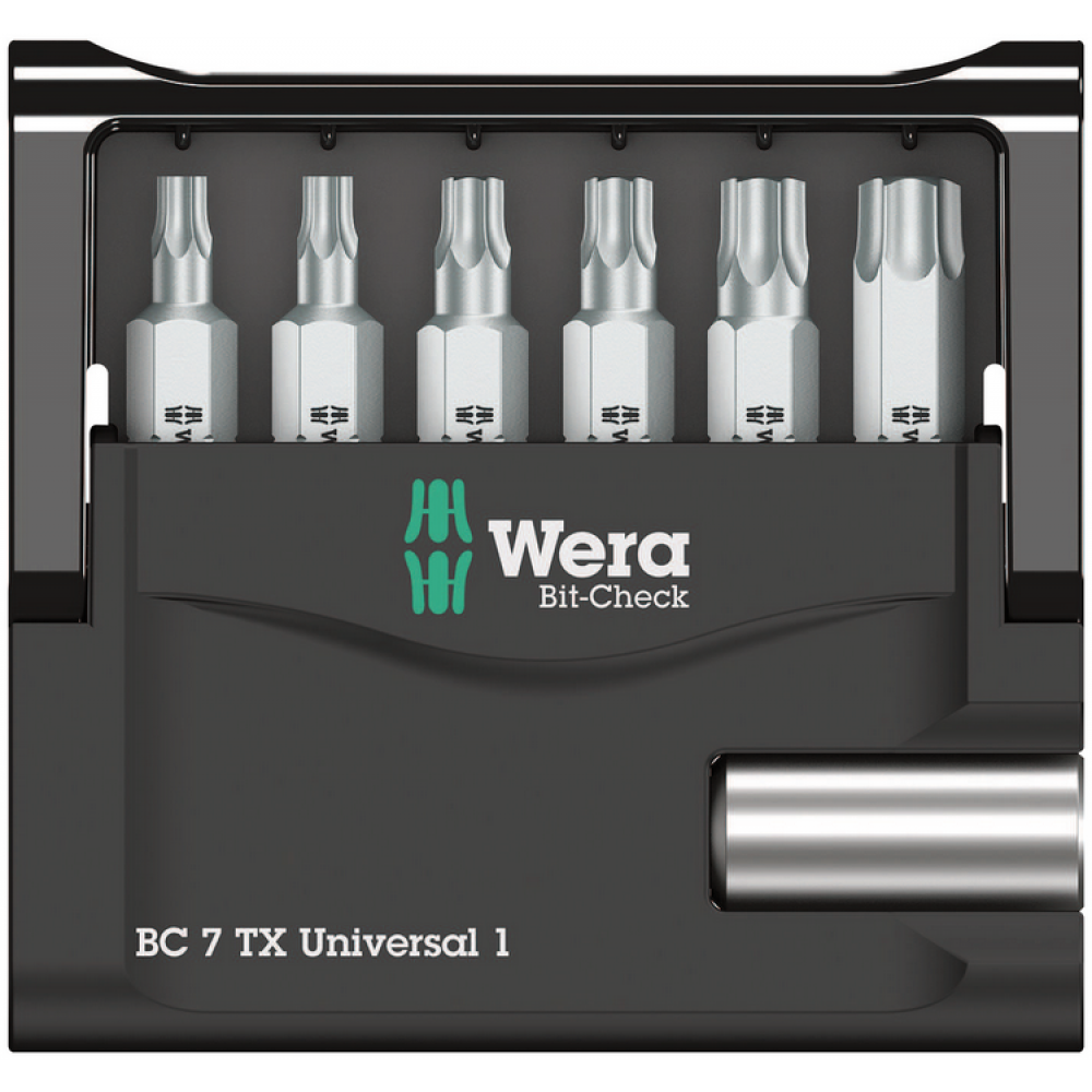 Набір біт TORX 7шт. Wera Bit-Check 7 TX Universal 05056294001 Одеса - фото 2