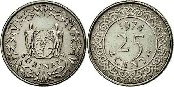 Суринам 25 центов 1974 г (АВ) Полтава