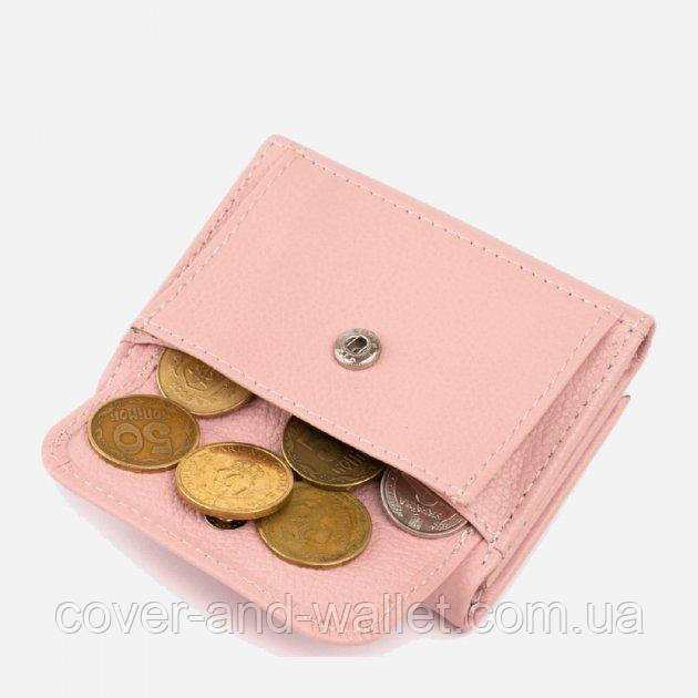 Маленький женский кошелек на магните пудрового цвета ST Leather Киев - изображение 9
