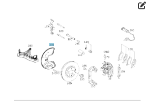 Mercedes-Benz  A1664210220 Передній правий гальмівний щиток ML/GLE W166 GLE Coupe C292 GL/GLS X166 Одеса