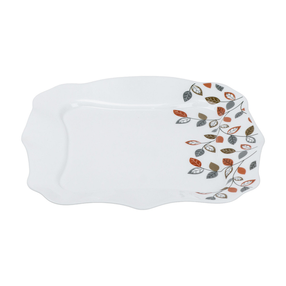 TS Kitchen Столовий сервіз порцелянових квадратних тарілок на 6 персон 24 предмети білий Київ - фото 9