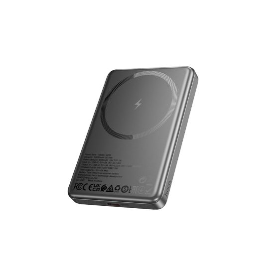 Зовнішній акумулятор HOCO Q26A Joy PD20W magnetic fast charging power bank(10000mAh) metal gray Київ