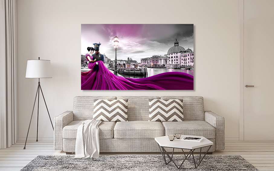 Картина холст у вітальню / спальню Закохані   MLP_46  ( 60х30см ) 80x120 см Київ - фото 2