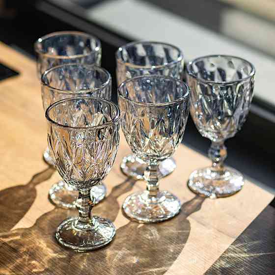 Набір келихів столових Diamond Blue 6 штук по 300 мл HP-19-275 прозорий келих для шампанського коктейлів Коломия