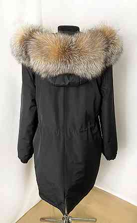 Парка женская мех блюфрост Черный р56 75см Харьков