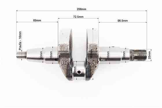 Колінвал 178FA ZUBR (Dшийки-38mm,  H-103mm) під шліц Киев
