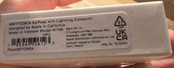 Earpods lightning еарпідс навушники дротові оригінал Apple iphone. Київ