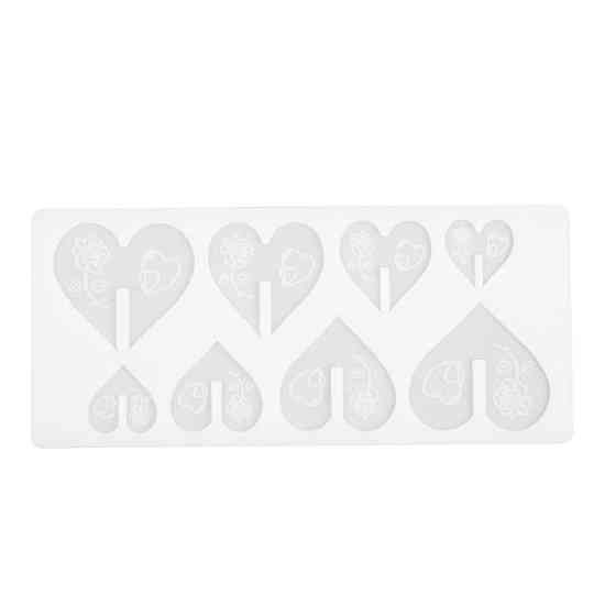 Молд силиконовый Сердечка 219 на 99 мм серый Киев