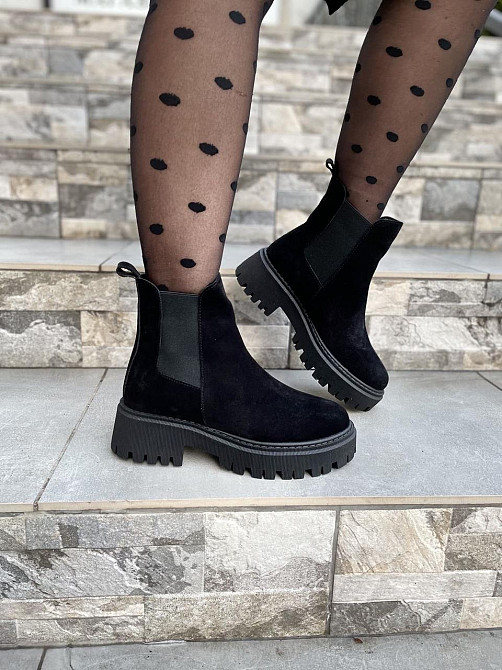 Черевики жіночі GREMMY чорні замша натуральна зима висота 13 см (4914) Коломия - фото 8