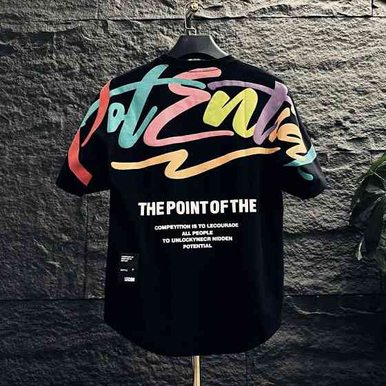 Футболка мужская с принтом  42 Черная 2664090211 Днепр