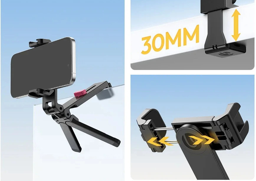 Держатель для телефона штатив с крепления к столу дорожного чемодана Ulanzi MA88 Киев - изображение 6
