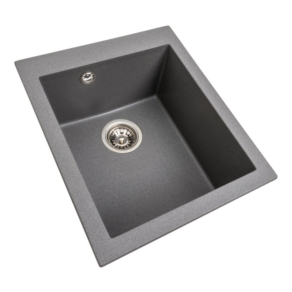 Гранітна мийка для кухні VALESO SOKIL 4150 матова Сірий мусон Коломыя - изображение 2