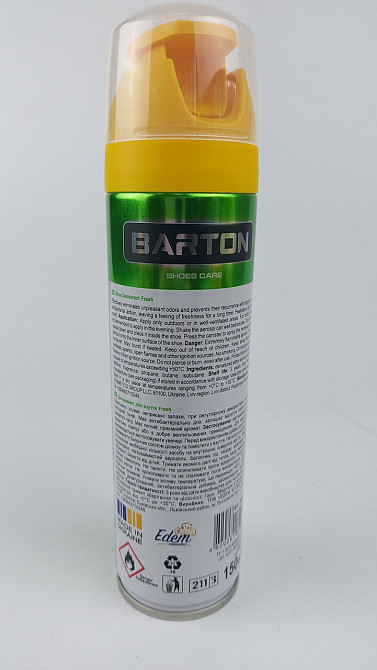 Дезодорант для взуття Fresh, TM Barton, 150 ml (аерозоль) (1 шт.) Харків - фото 2