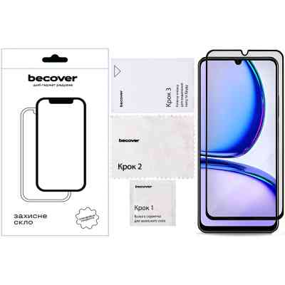 Стекло защитное BeCover Realme C61 Black (711809) Винница