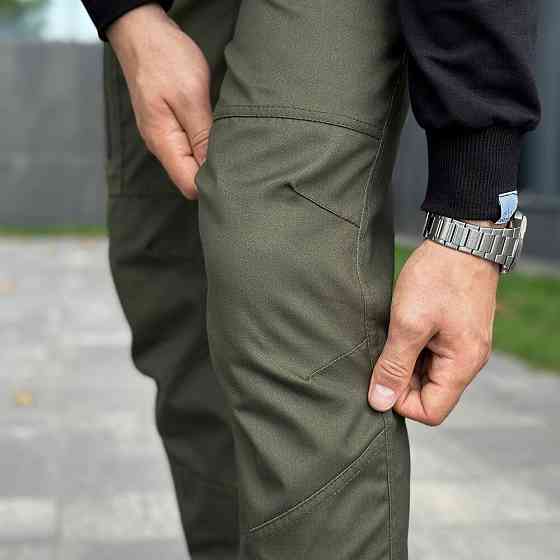 Штани карго чоловічі весняні з кишенями хакі Pobedov Papin Brodyaga Київ