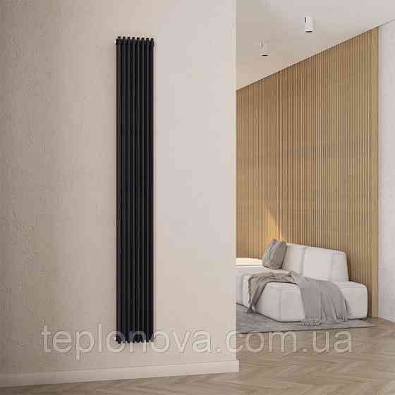 Дизайнерский радиатор 1800/224 (мм) черный мат IDEALE GIULIA (универсальное подключение) 12 8/1800/224 Черновцы