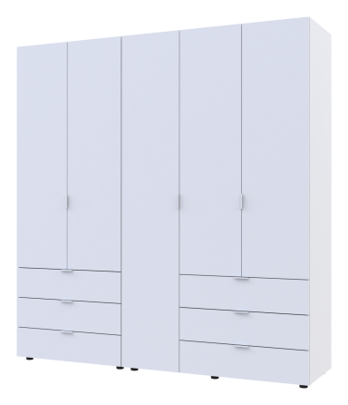 Комплект шкафов для одежды Doros Гелар (2 шт.) 193,7х49,5х203,4 см Белый (DRS-011170) Львов