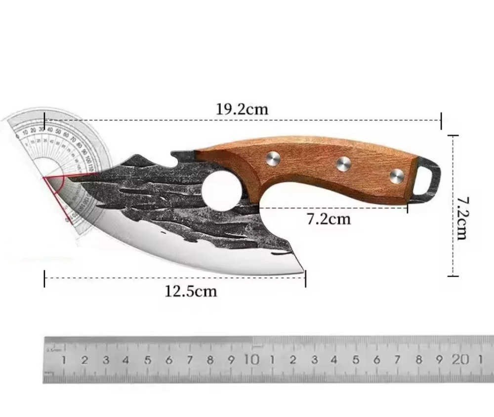 Нож для кемпинга и природы 19 см нержавеющая сталь коричневый Киев - изображение 3