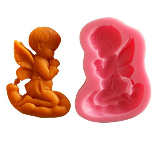 Молд силіконовий Ангел 77 на 58 мм рожевий Київ - фото 13