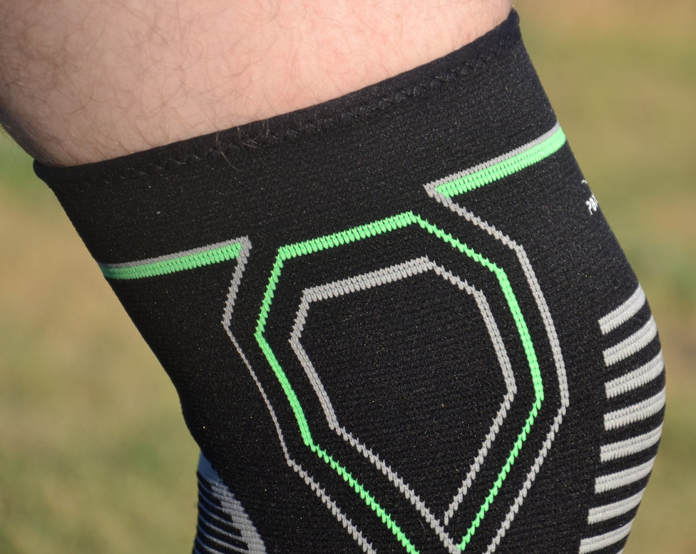 Наколінники PowerPlay 4099 Knee Support Чорно/Зелені L/XL (пара) Каменское - изображение 7