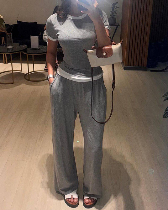 Жіночий прогулянковий костюм двійка: футболка і штани віскоза Одеса - фото 2