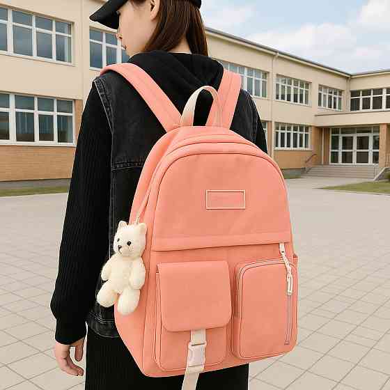 Рюкзак с сумками 5в1, Розовый / Городской рюкзак / Рюкзак подростковый / Детский рюкзак / Портфель Киев